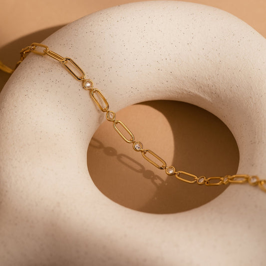 Collar con clip de diamantes