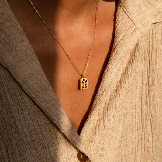 Collar Art Déco Abstracto