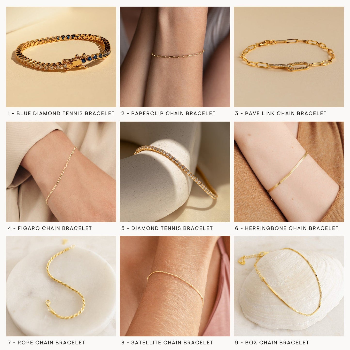 Cadenas de pulsera imprescindibles