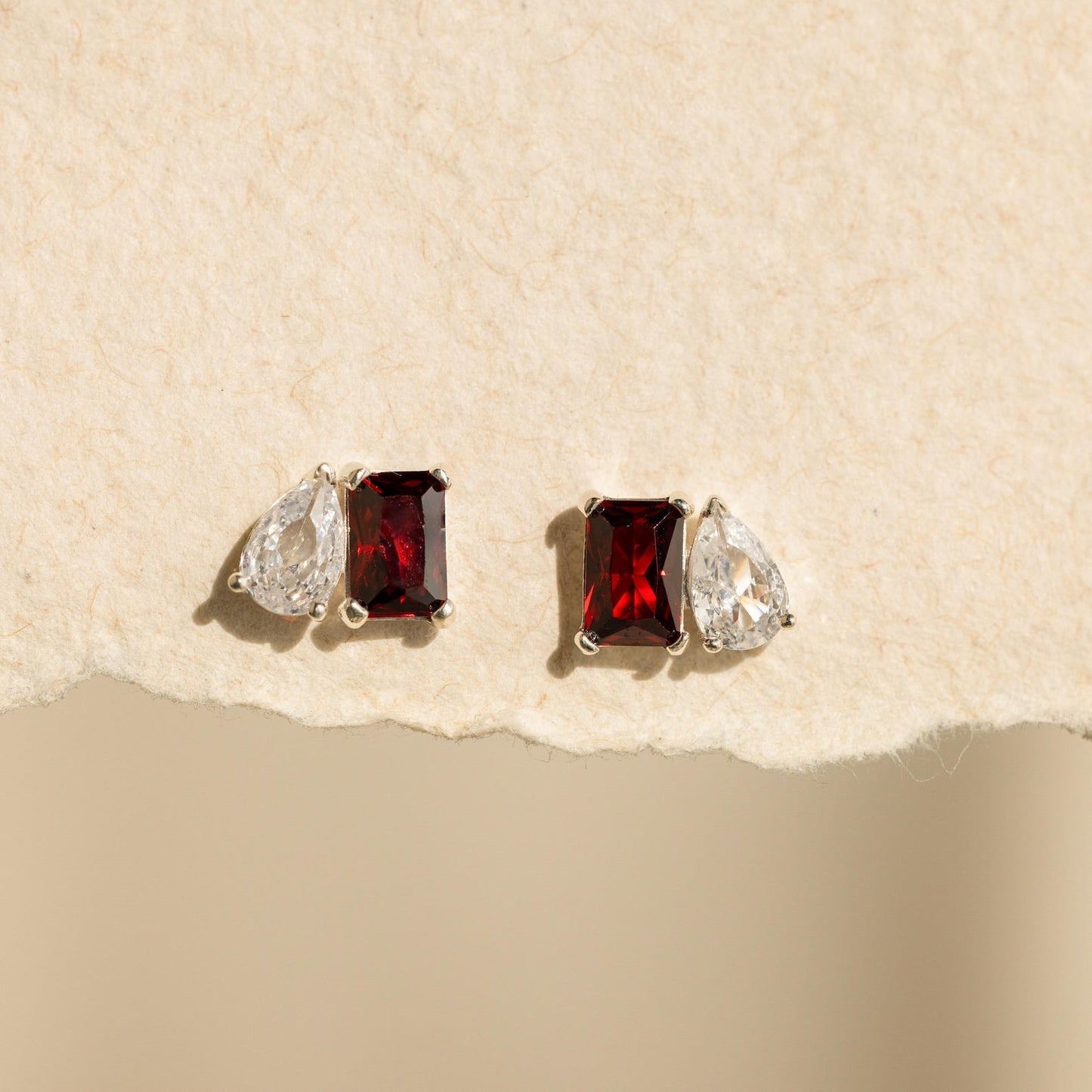 Toi et Moi Birthstone Earrings