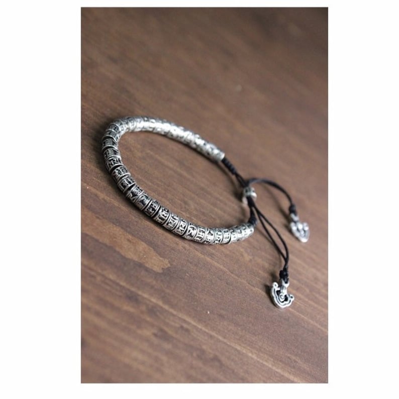 Traditional Tibetan Bracelet, Meditation Bracelet, Mens Bracelet, Vajrayana Bracelet, Double Dorje