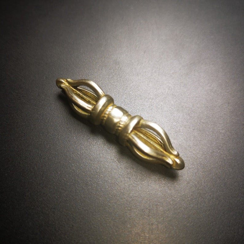Vintage Five--pronged Vajra Dorje,Tibetan Buddhism (Vajrayana) Ritual Implement,Made of Tibetan Silver