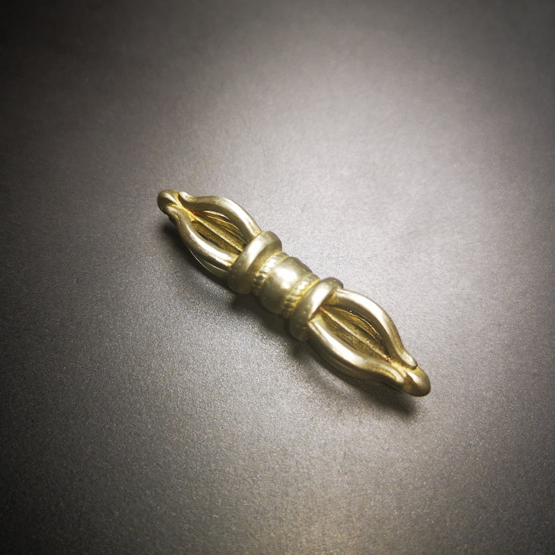 Vintage Five--pronged Vajra Dorje,Tibetan Buddhism (Vajrayana) Ritual Implement,Made of Tibetan Silver