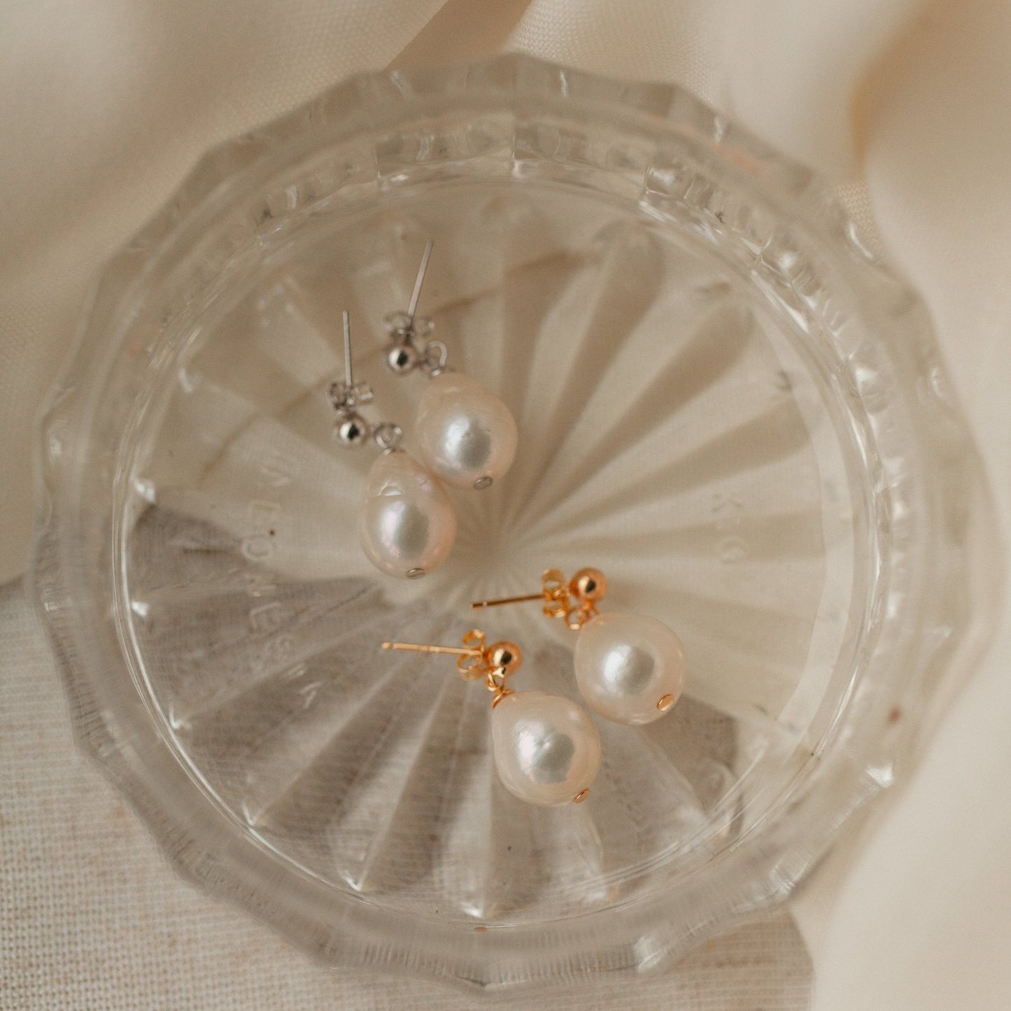 Pendientes de perlas barrocas