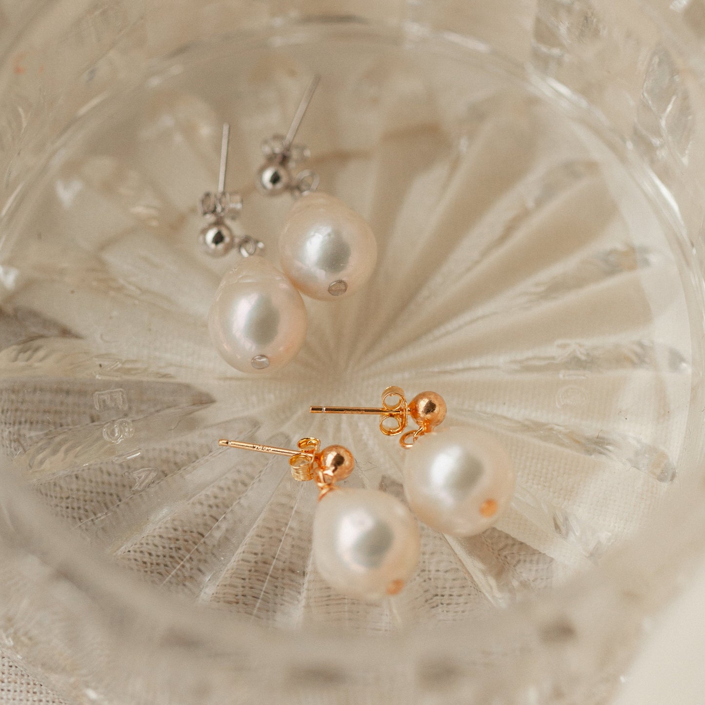 Pendientes de perlas barrocas