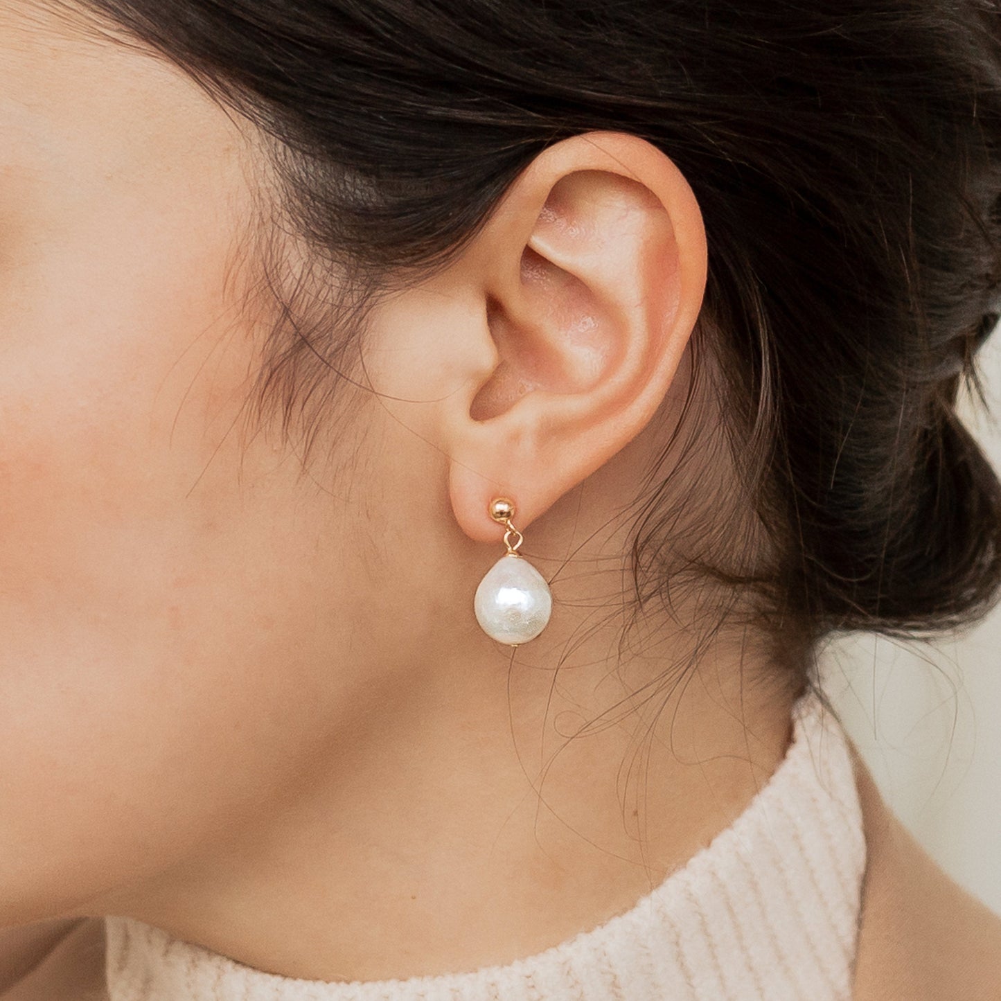 Pendientes de perlas barrocas