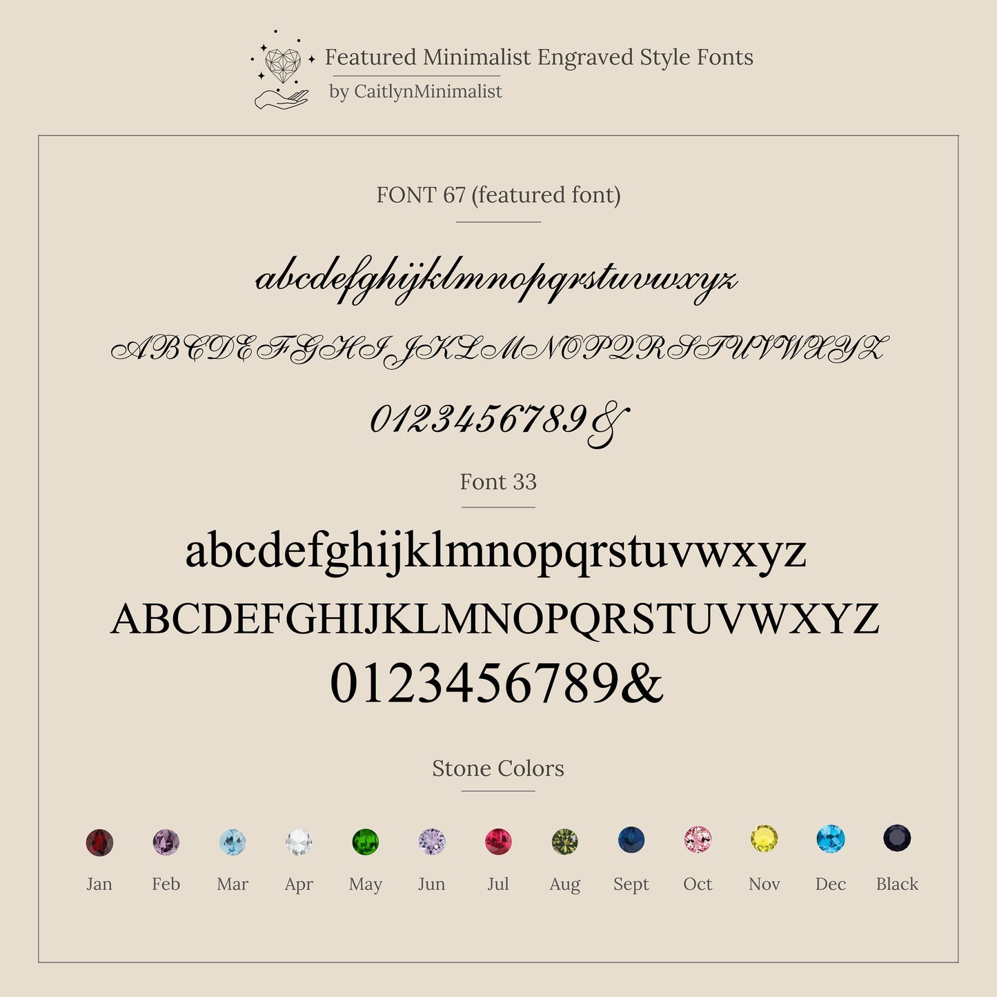 Initial Birthstone Signet Ring