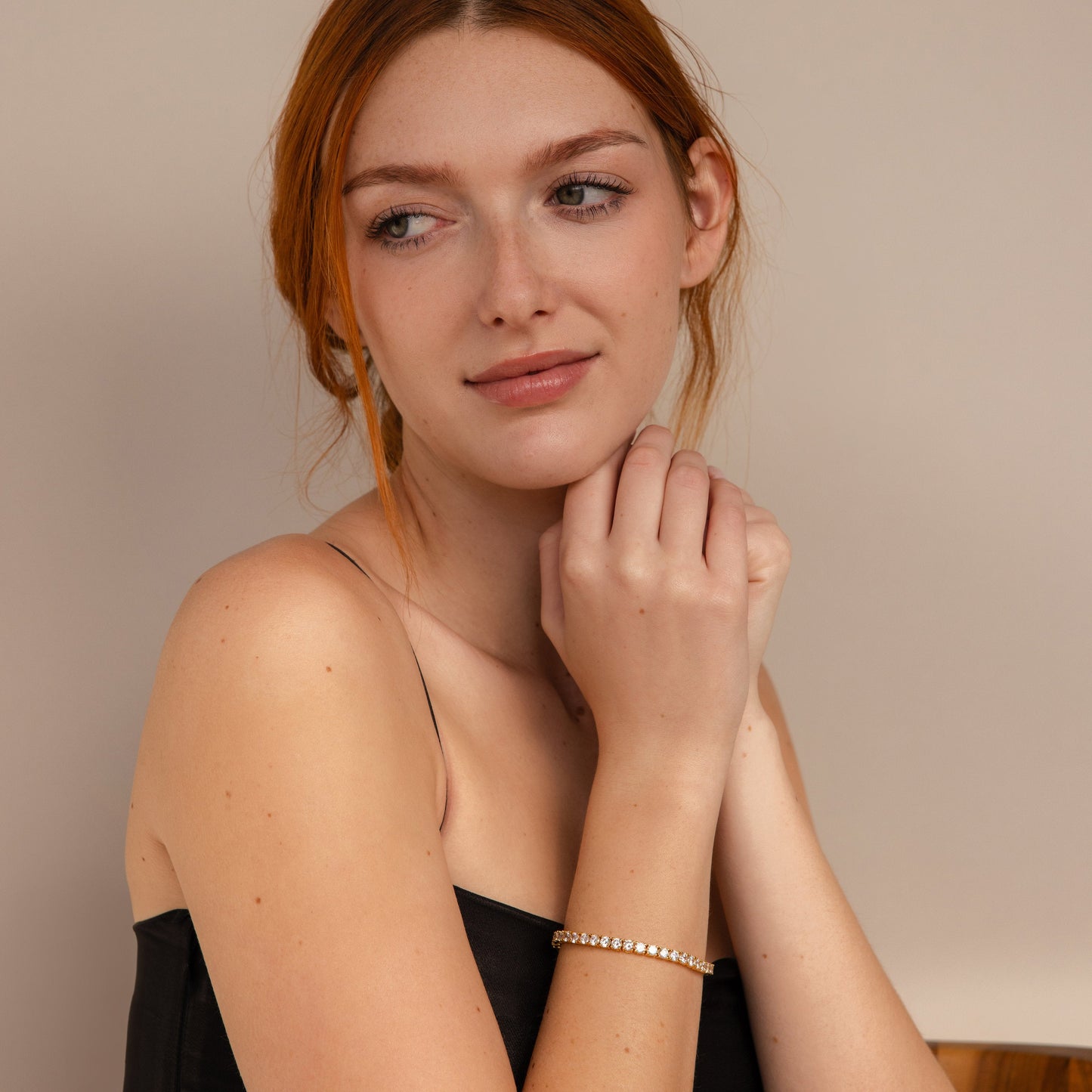 Pulsera de tenis con diamantes llamativos