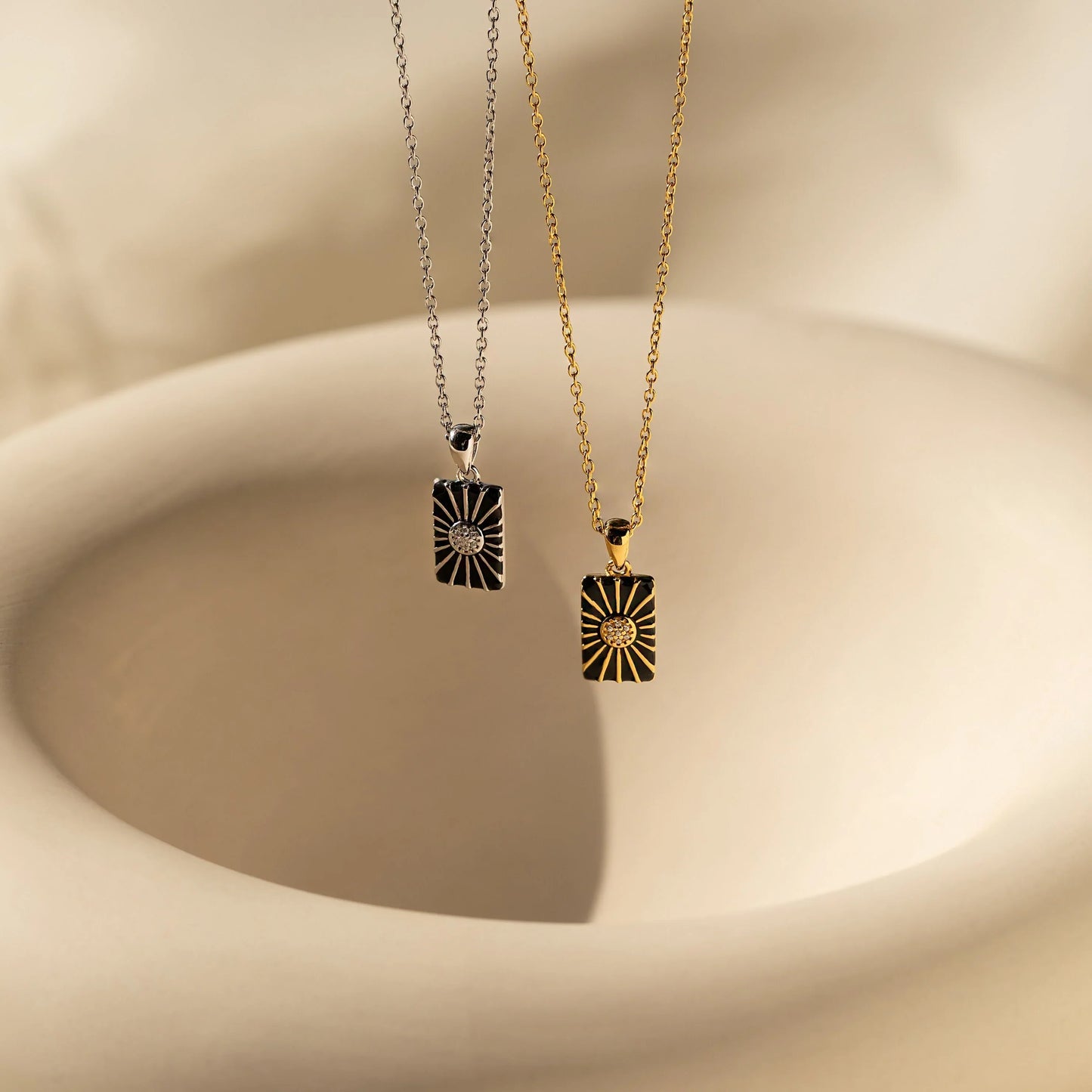 Onyx-Halsketten-Set