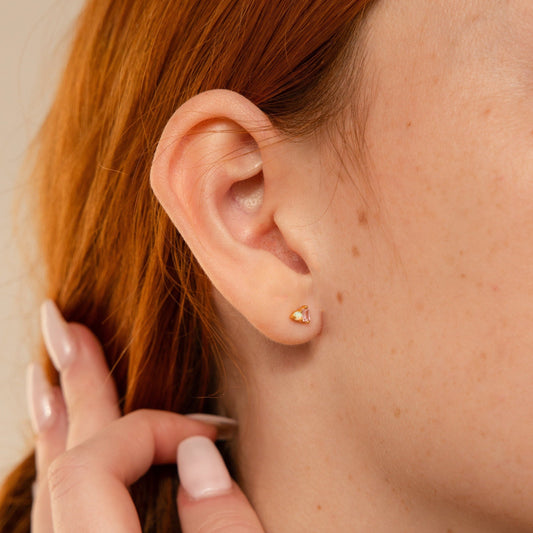 Pendientes de ópalo baguette rosa