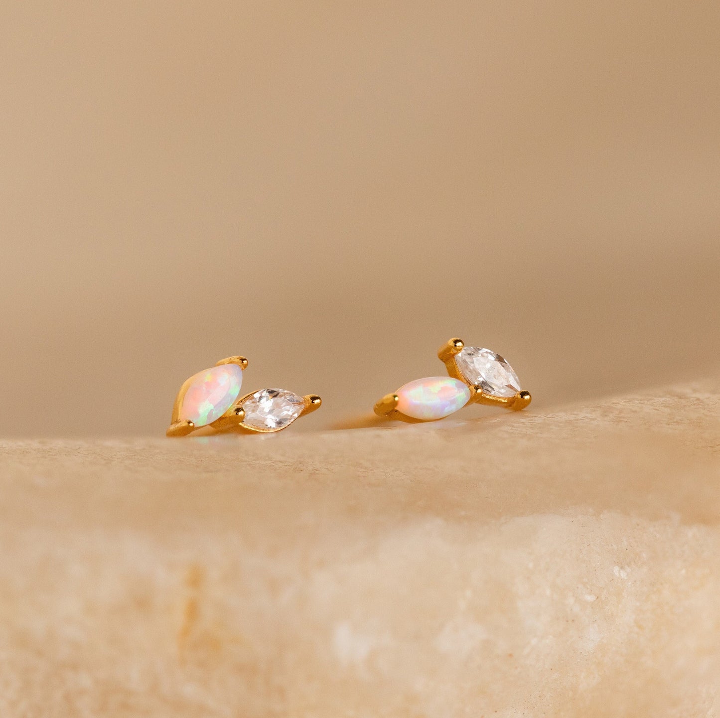Opal & Diamant Marquise Ohrstecker