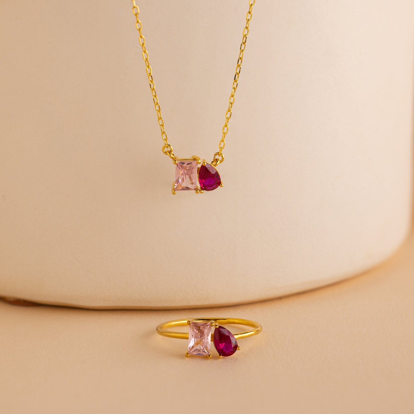 Collar con piedra de nacimiento Toi et Moi