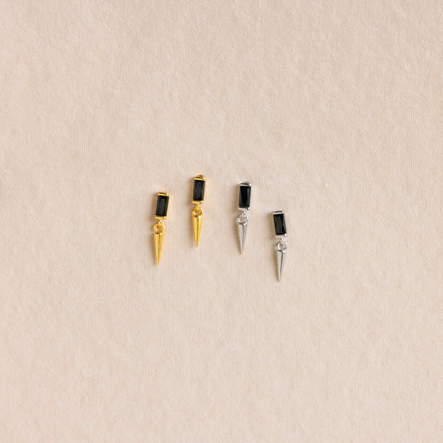 Onyx Dagger Drop Earrings