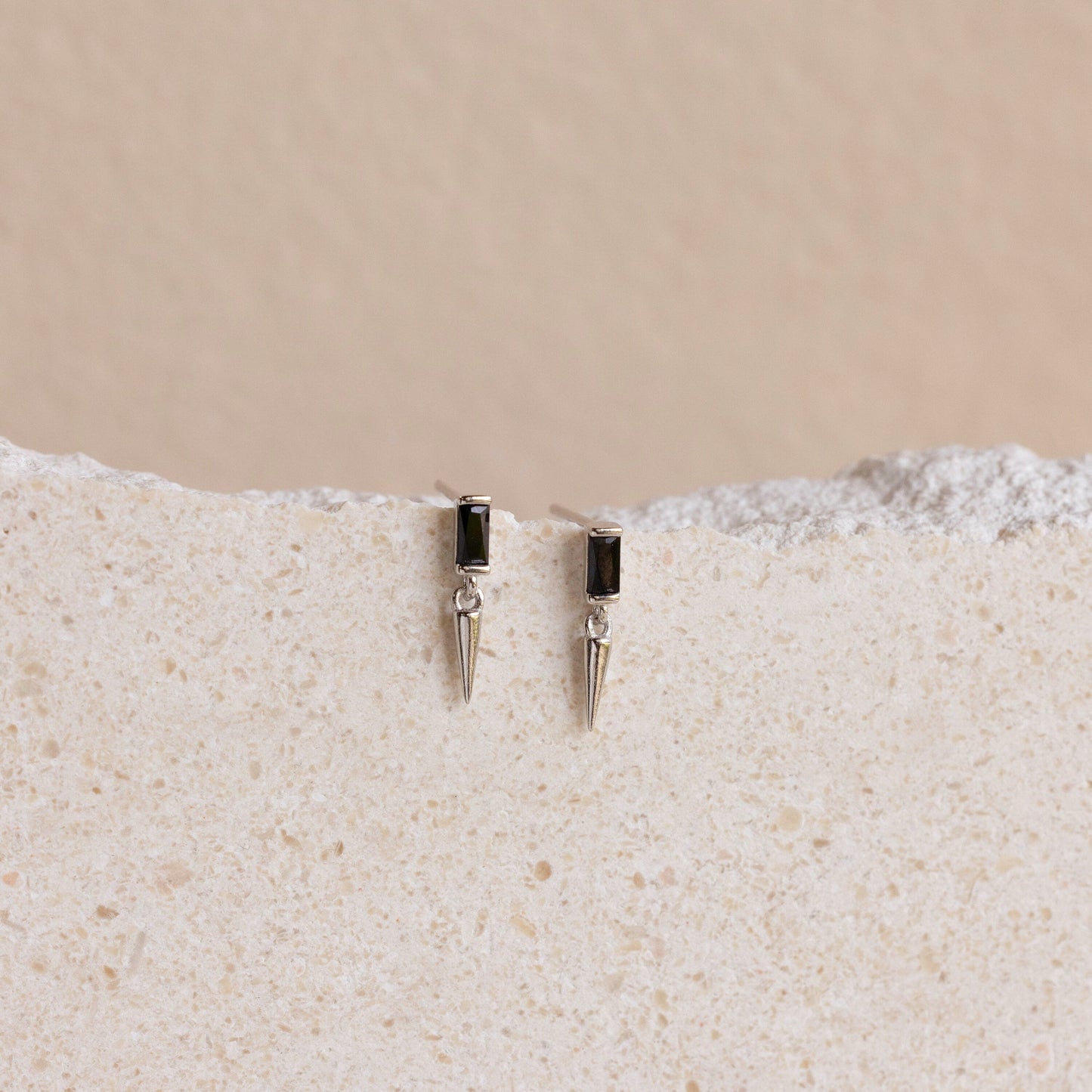 Onyx Dagger Drop Earrings