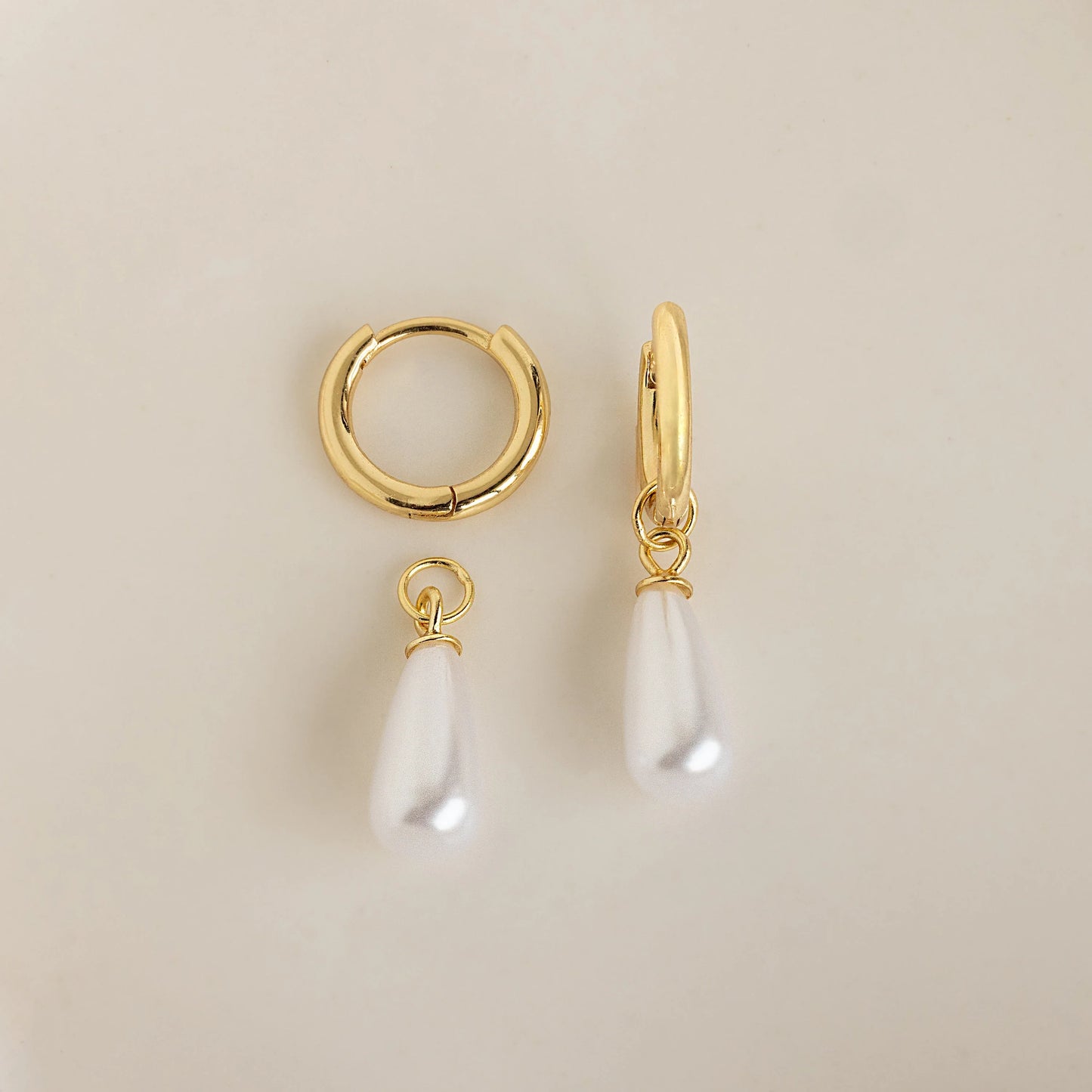 Pearl Teardrop Huggies