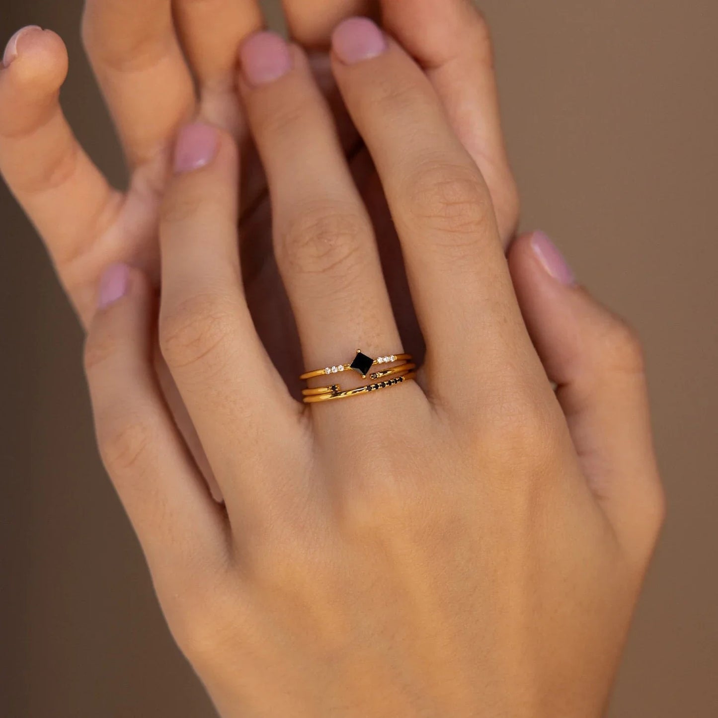 Black Diamond Rings Set