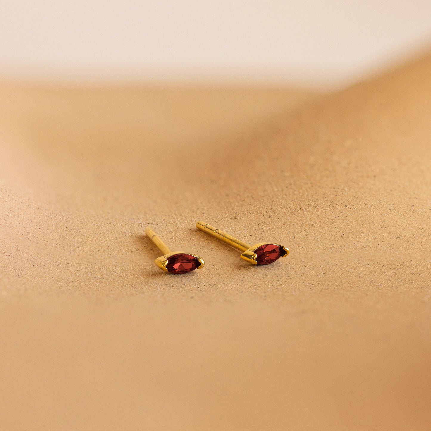 Marquise Birthstone Studs