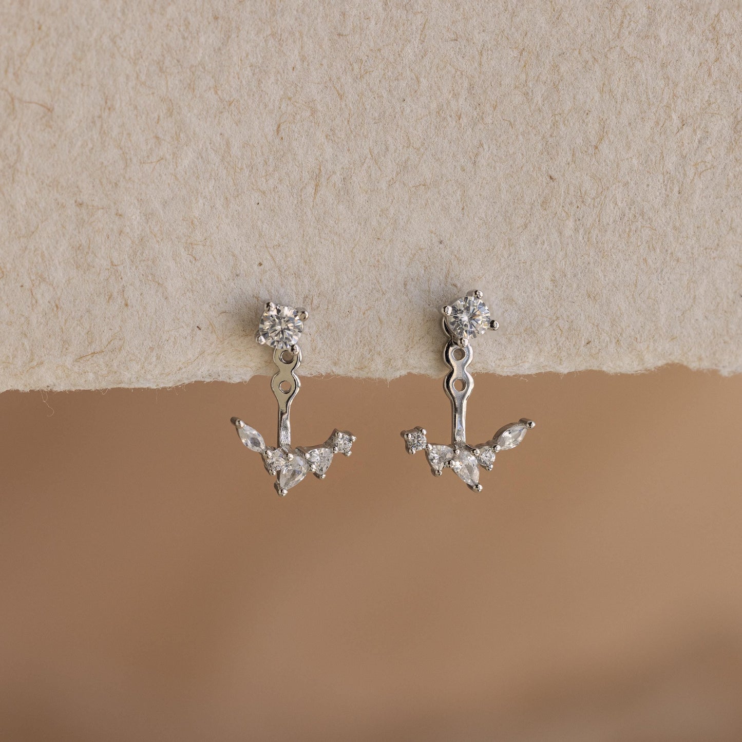 Diamond Cluster Ear Jackets