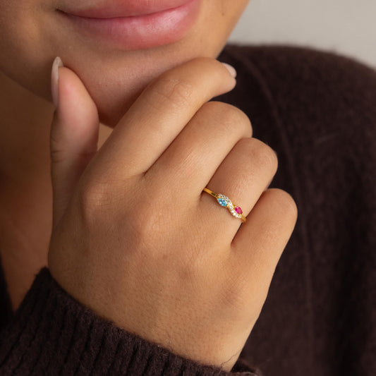 Infinity Marquise Geburtssteinring