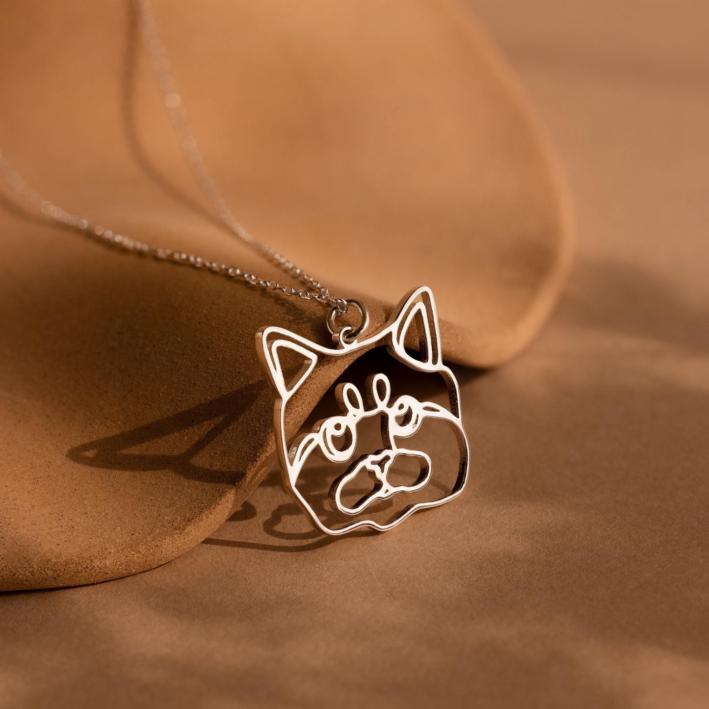 Collar personalizado con arte lineal para mascotas
