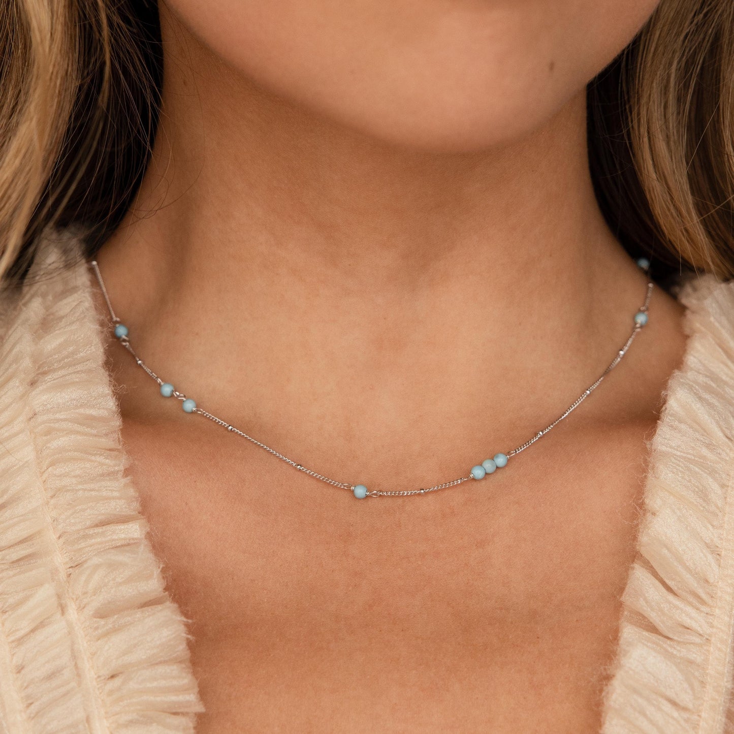 Collar Satélite Turquesa