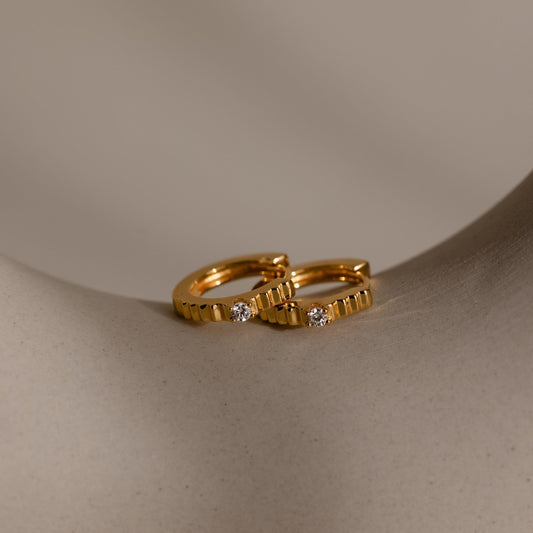 Huggies con canalé de diamantes