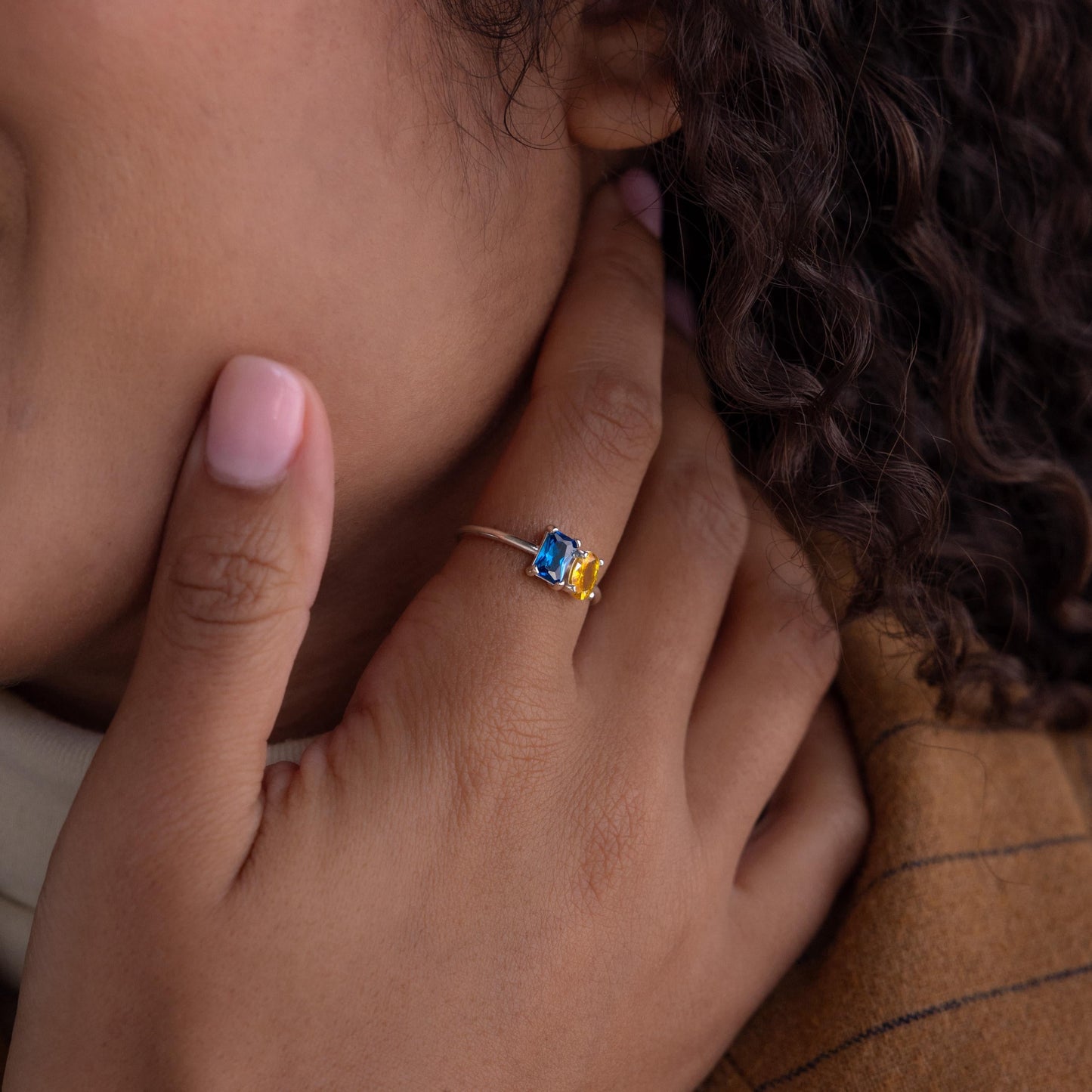 Toi et Moi Oval Birthstone Ring