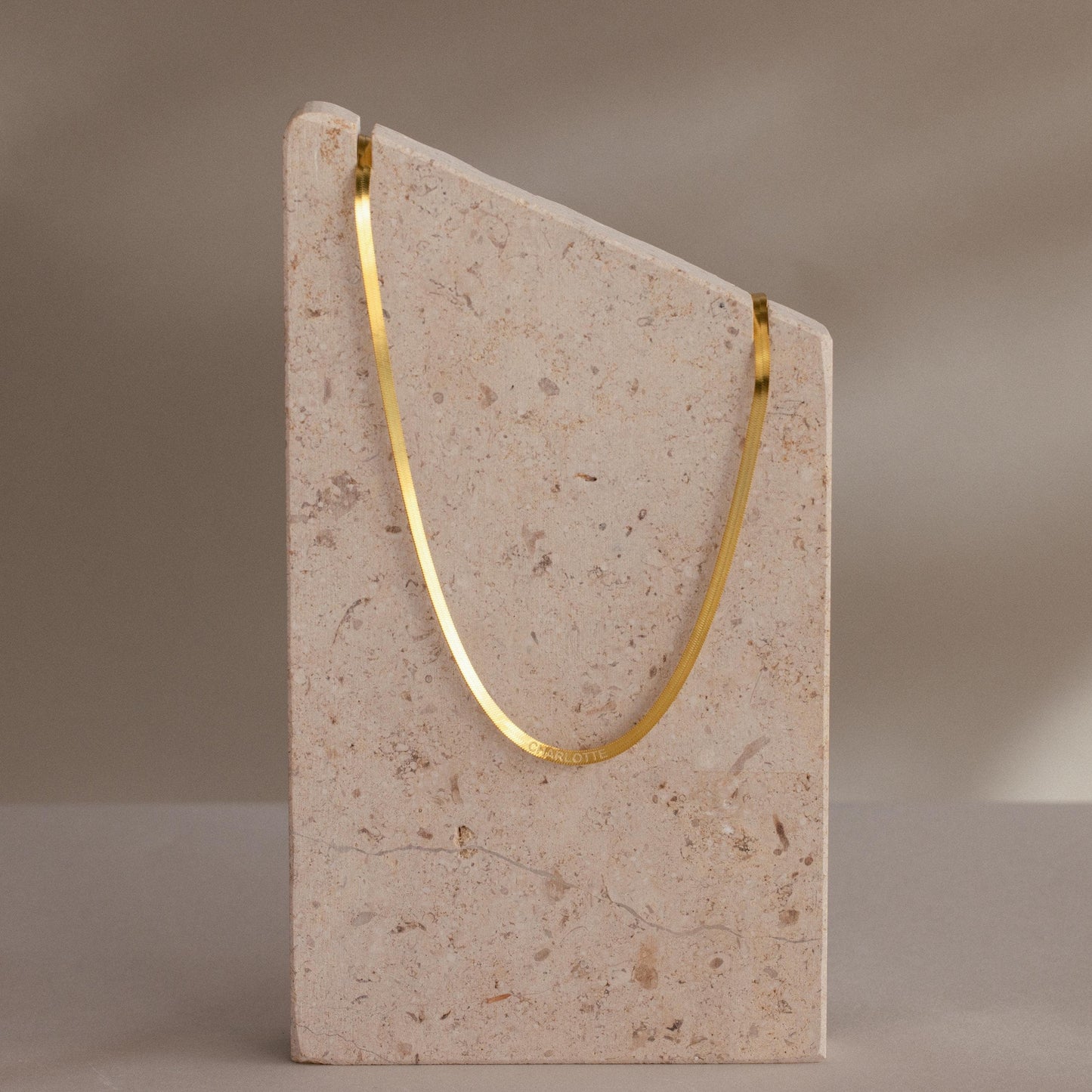 Engraved Herringbone Name Necklace