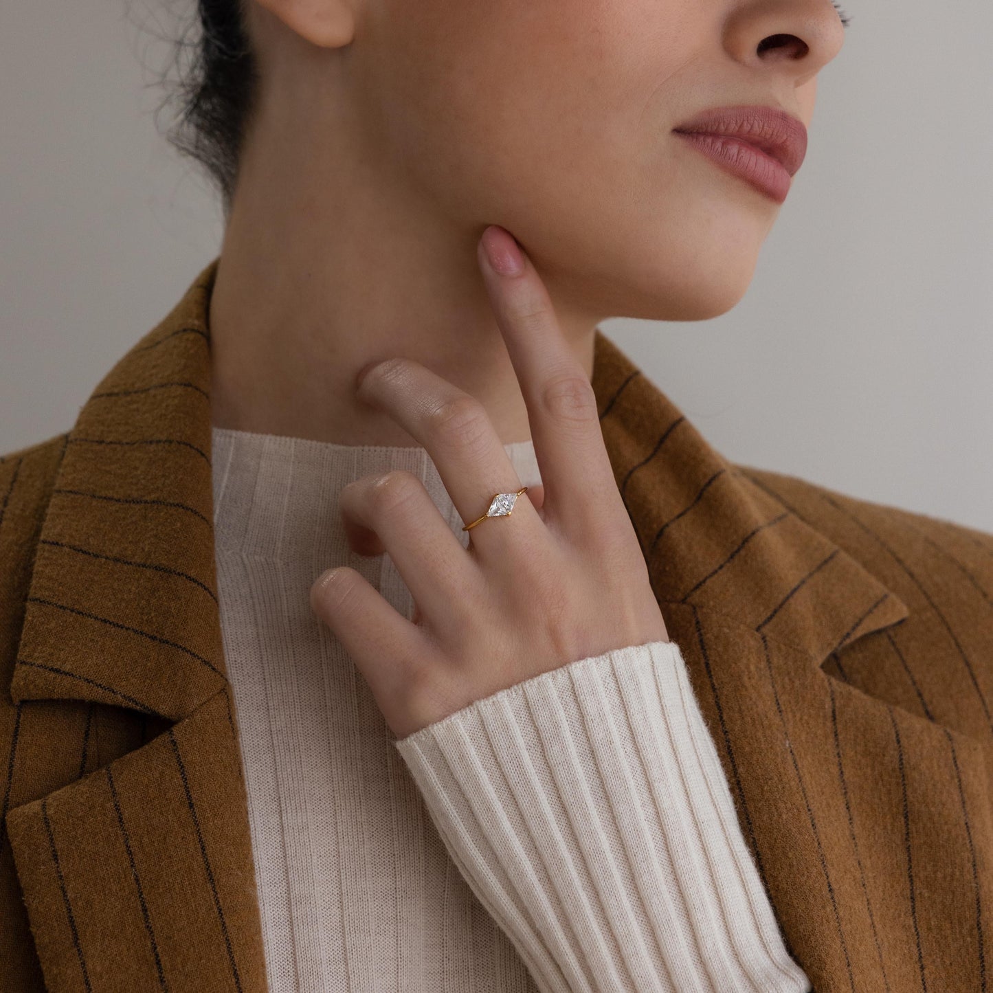 Toi et Moi Triangle Birthstone Ring