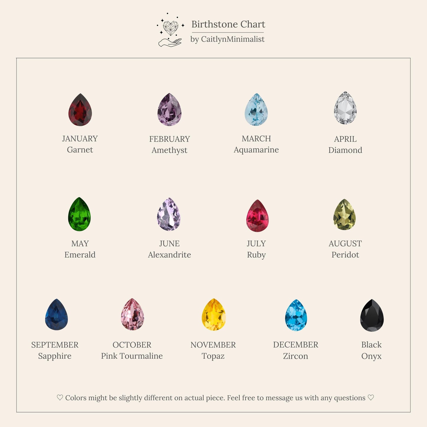 Toi et Moi Pear Birthstone Ring
