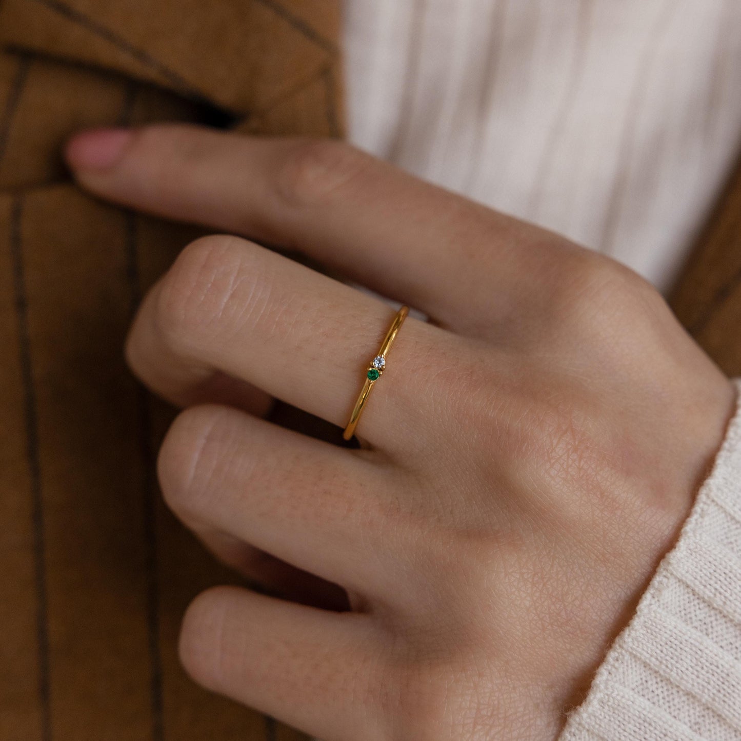 Mini Toi et Moi Birthstone Ring
