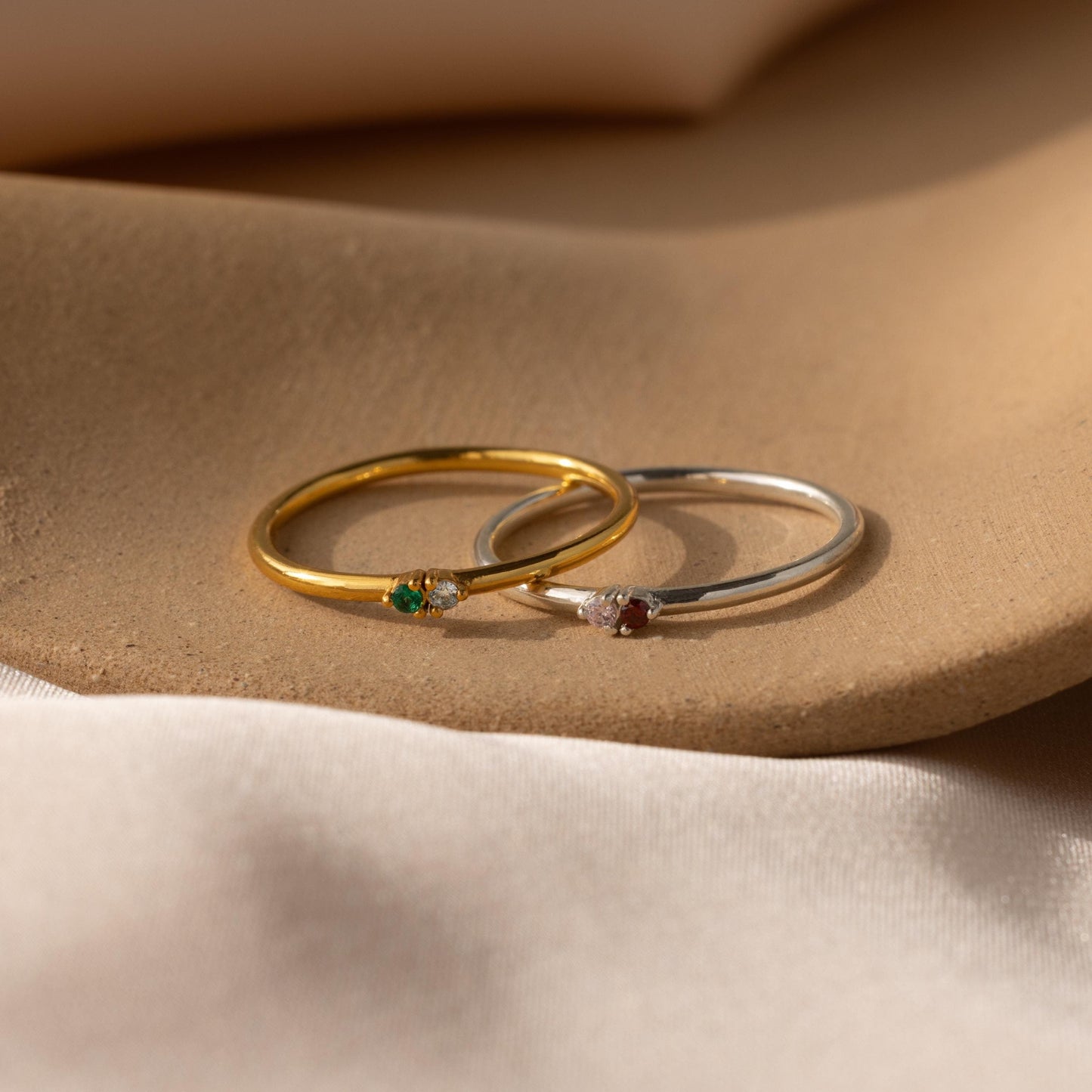 Mini Toi et Moi Birthstone Ring