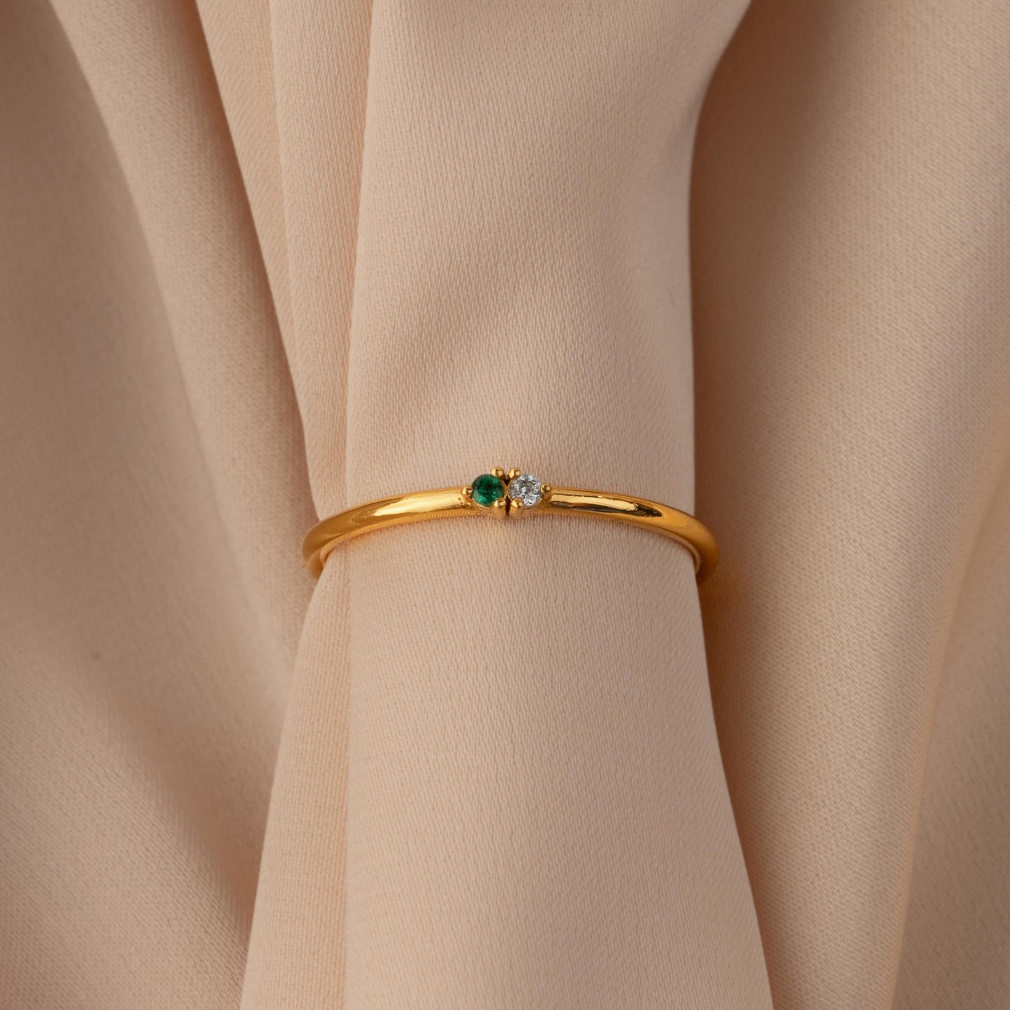 Mini Toi et Moi Birthstone Ring