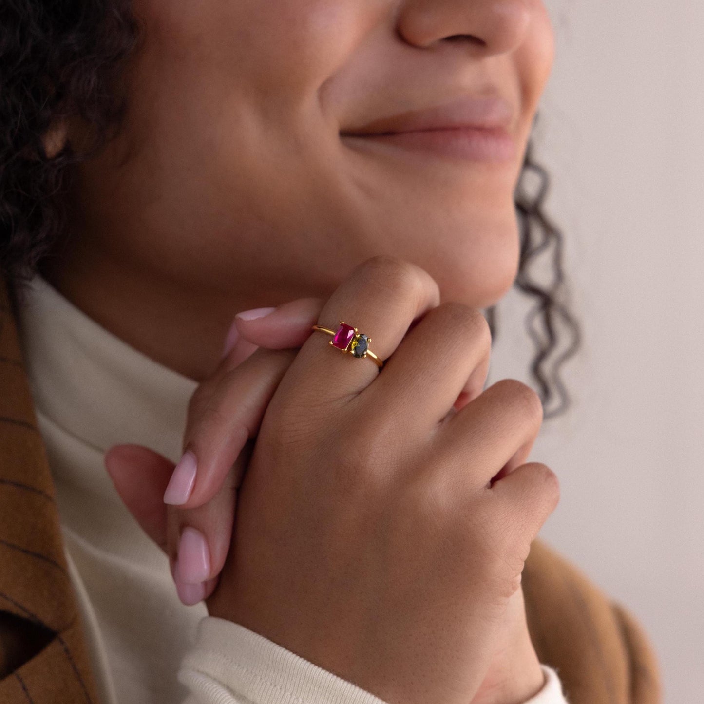 Toi et Moi Oval Birthstone Ring