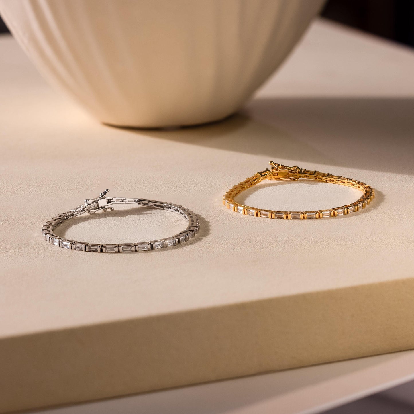 Claudia Baguette Tennis Bracelet