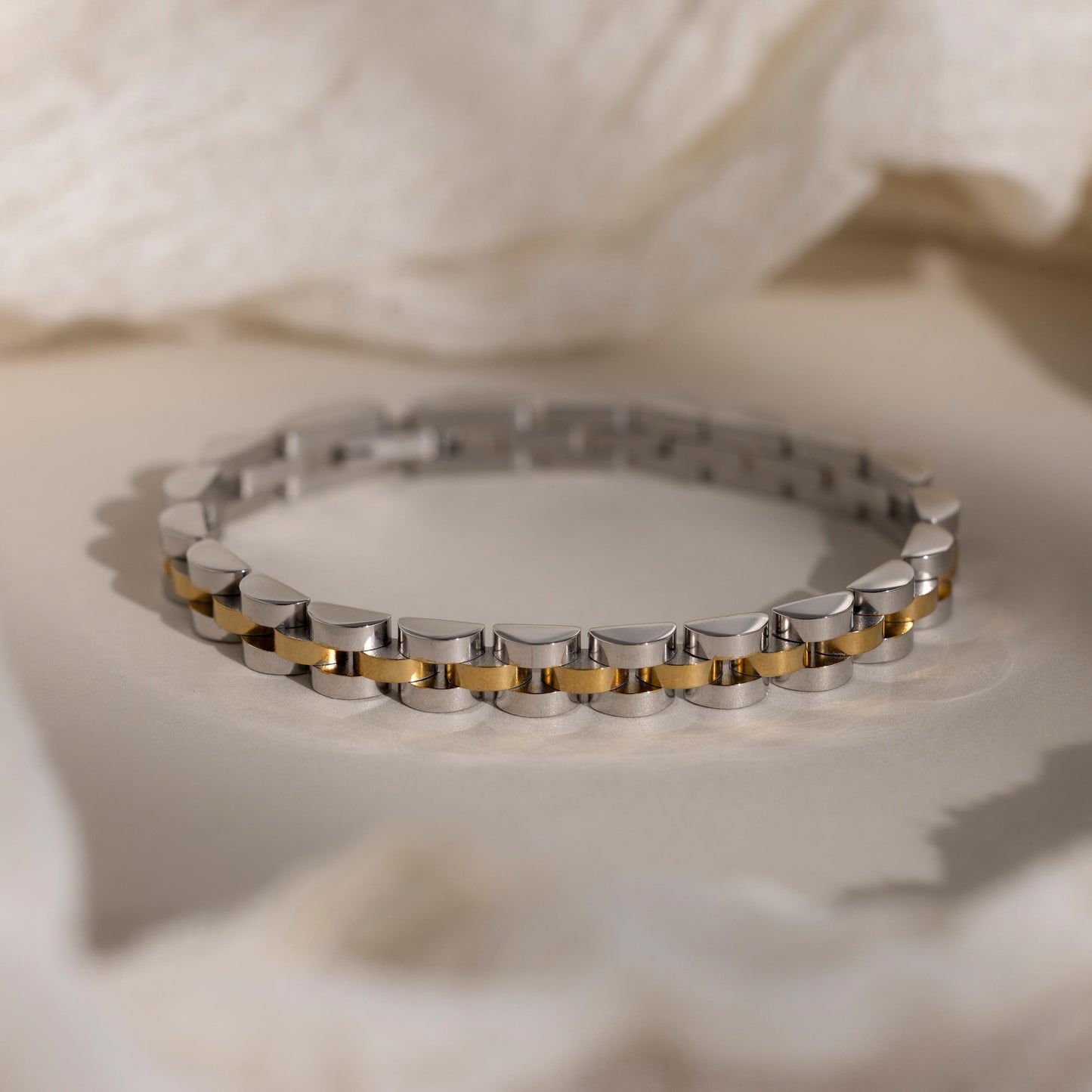 Mixed Metal Link Bracelet