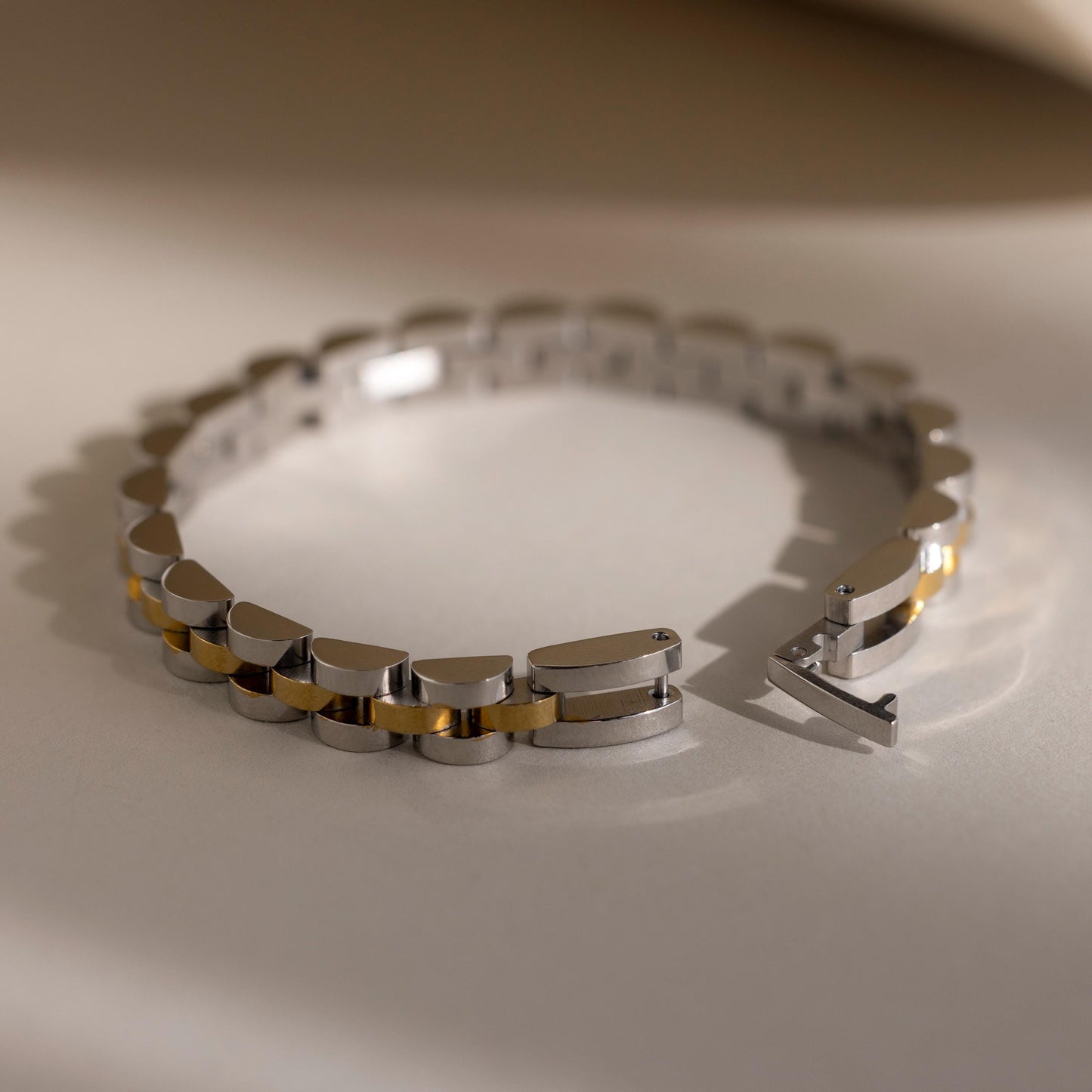 Mixed Metal Link Bracelet