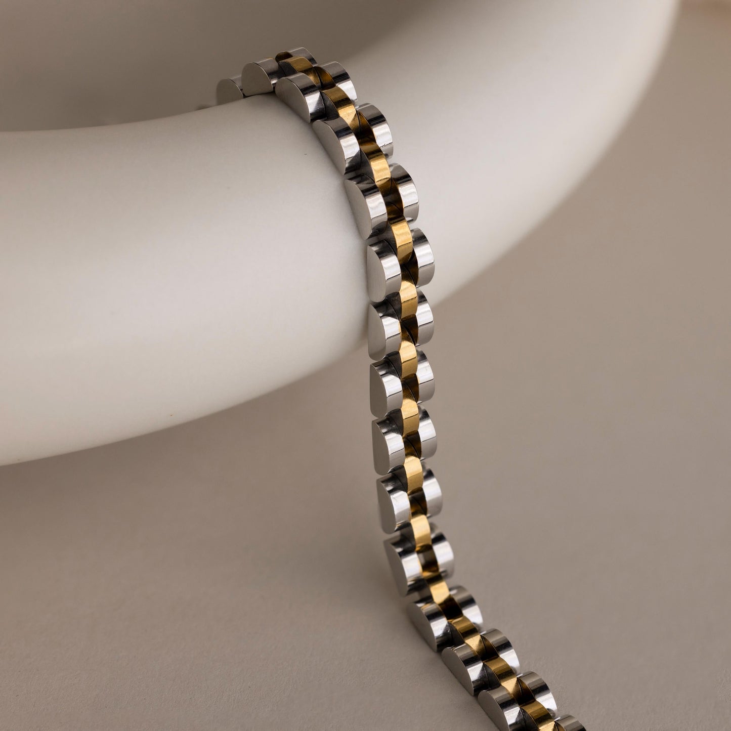 Mixed Metal Link Bracelet