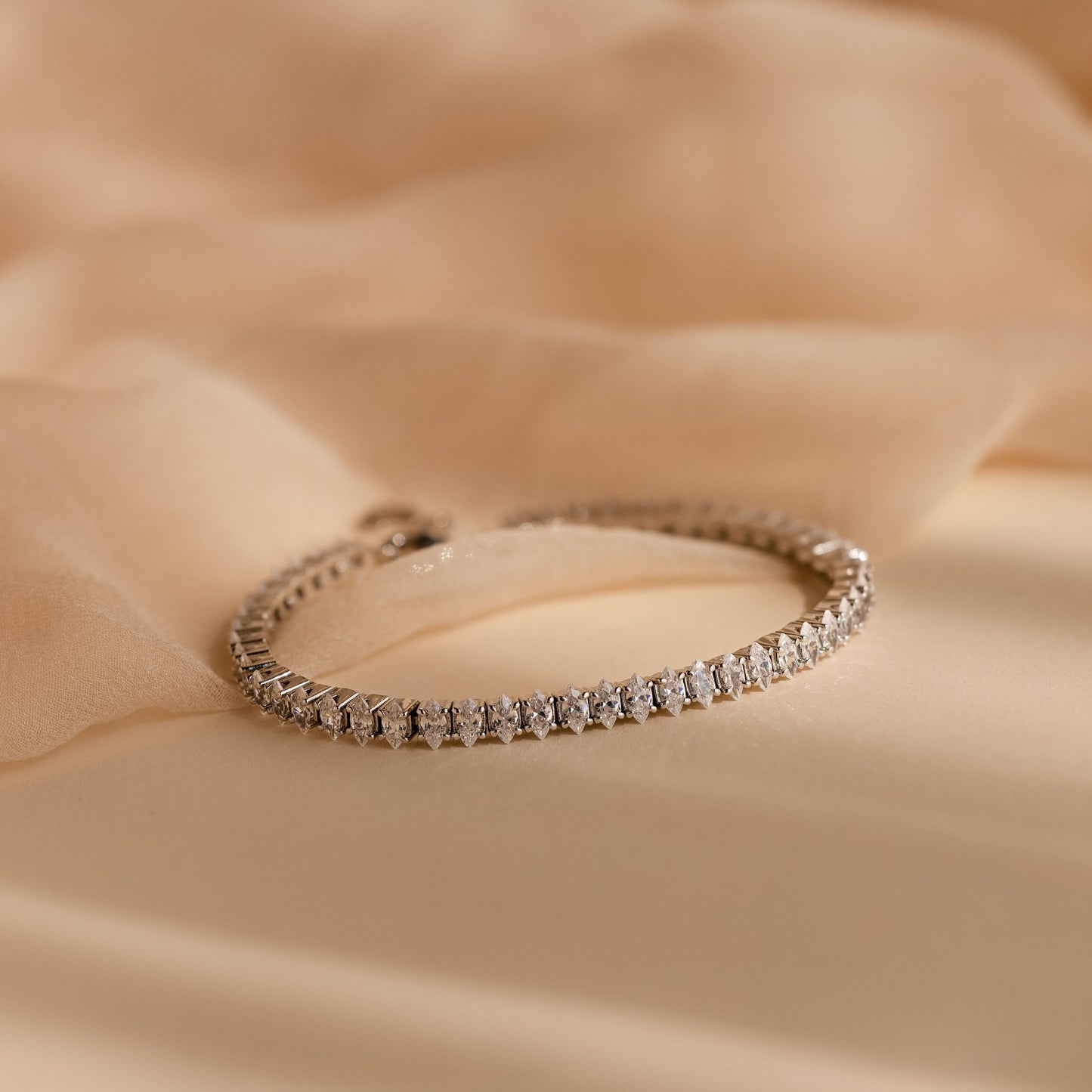 Marquise Diamond Tennis Bracelet