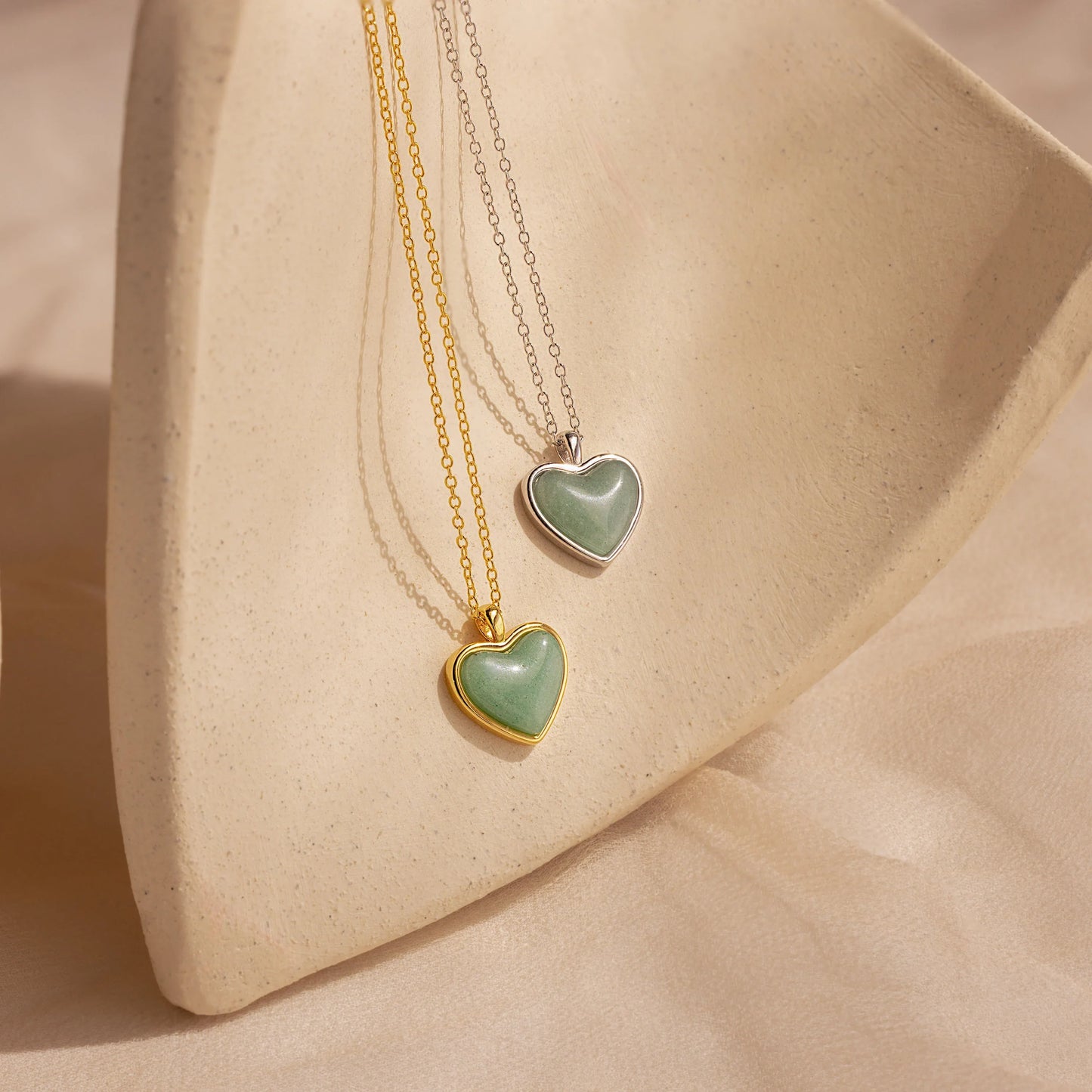 Collar de corazón de aventurina