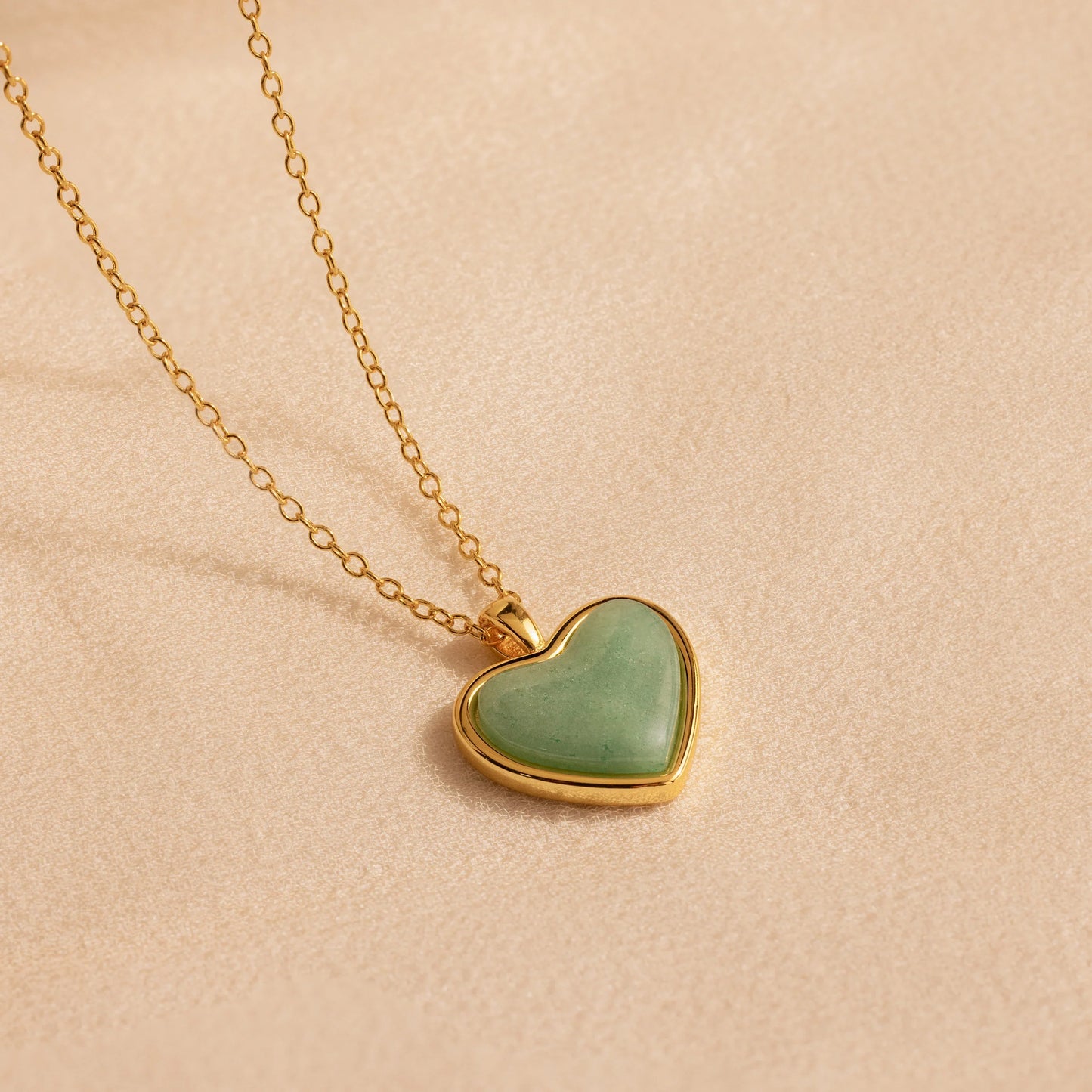 Collar de corazón de aventurina