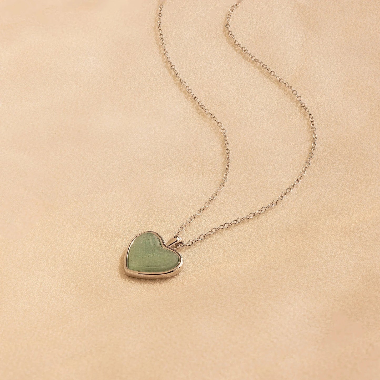 Collar de corazón de aventurina