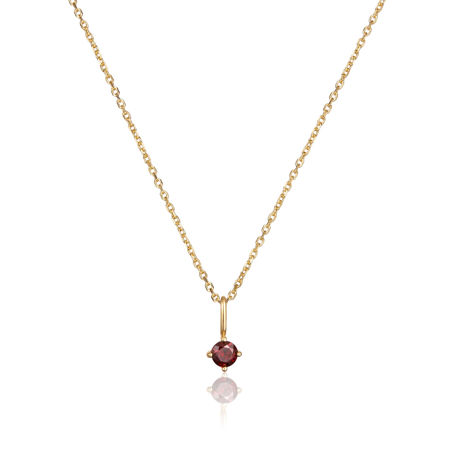 Collar con colgante de piedra de nacimiento pequeña de oro