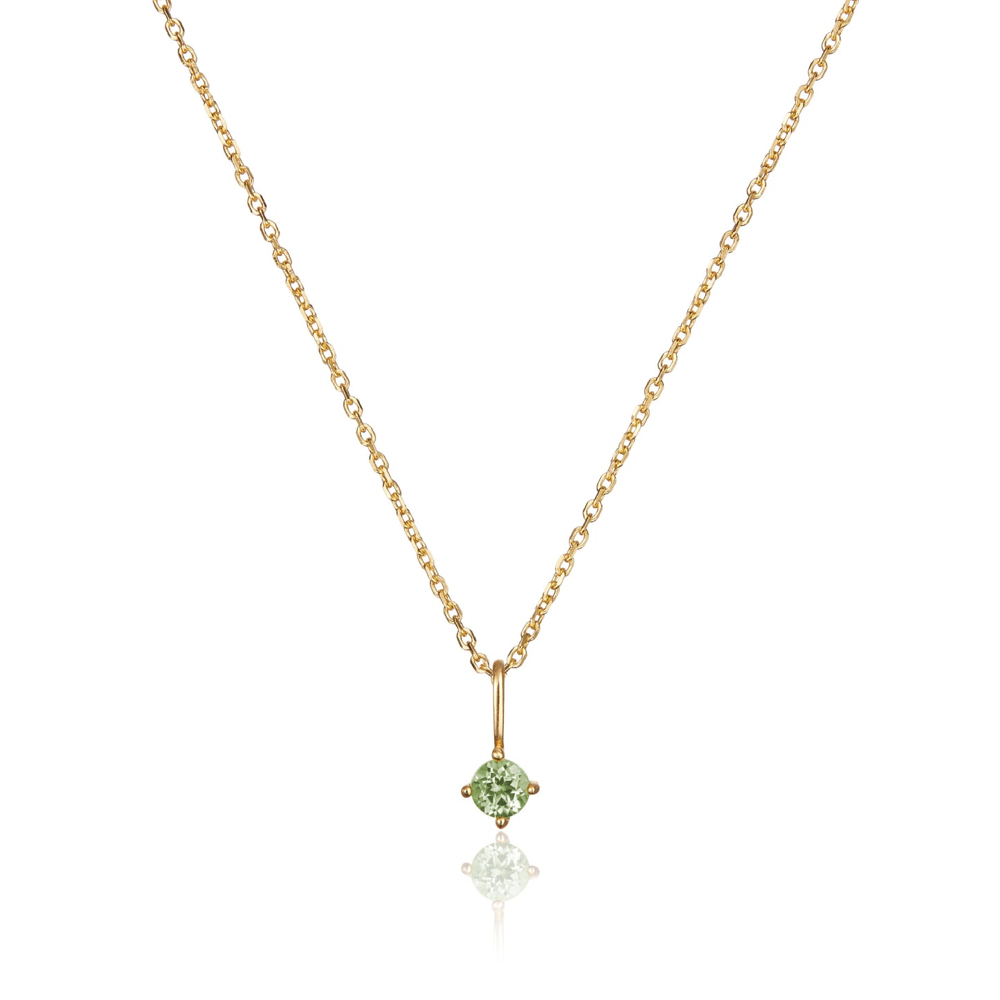 Collar con colgante de piedra de nacimiento pequeña de oro