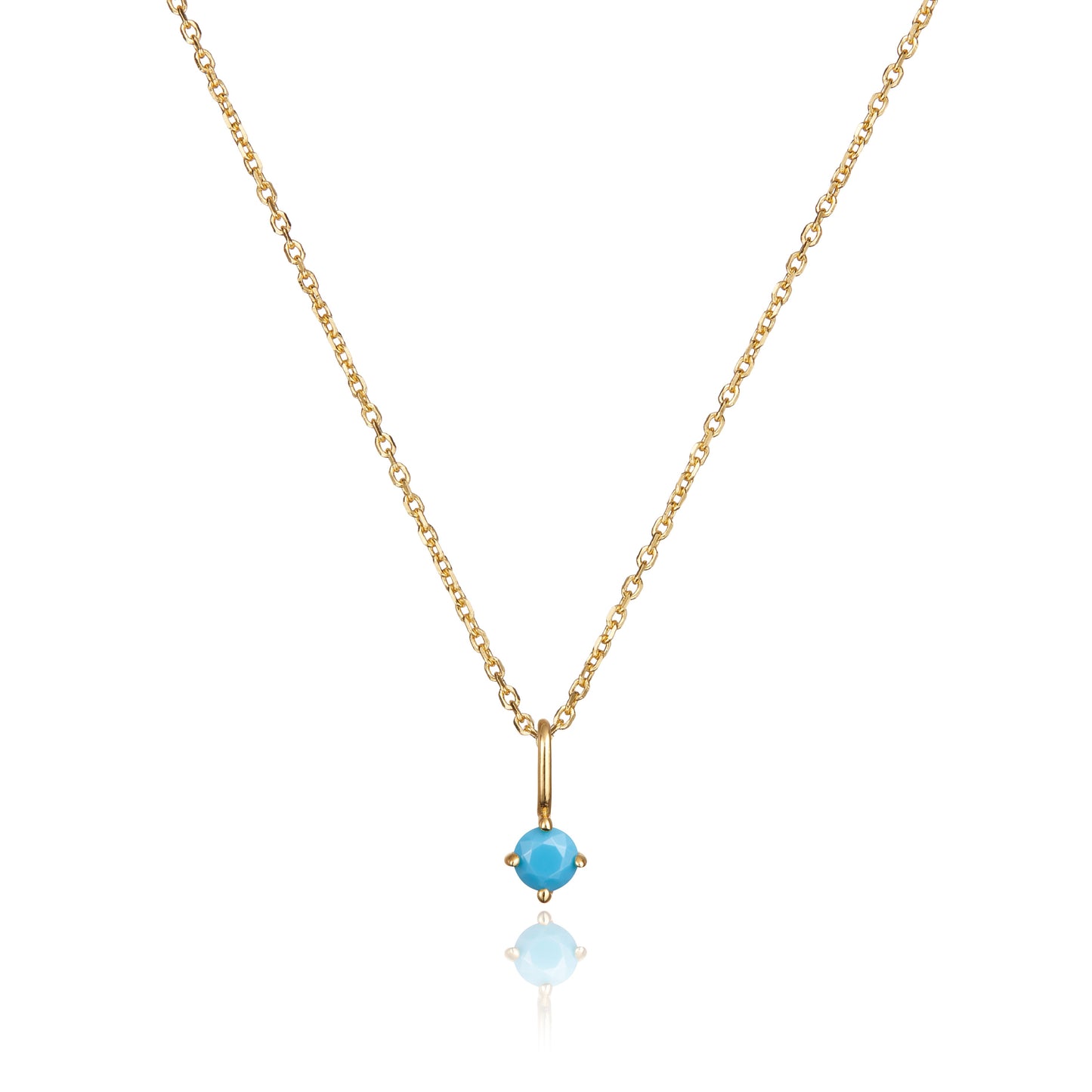 Collar con colgante de piedra de nacimiento pequeña de oro
