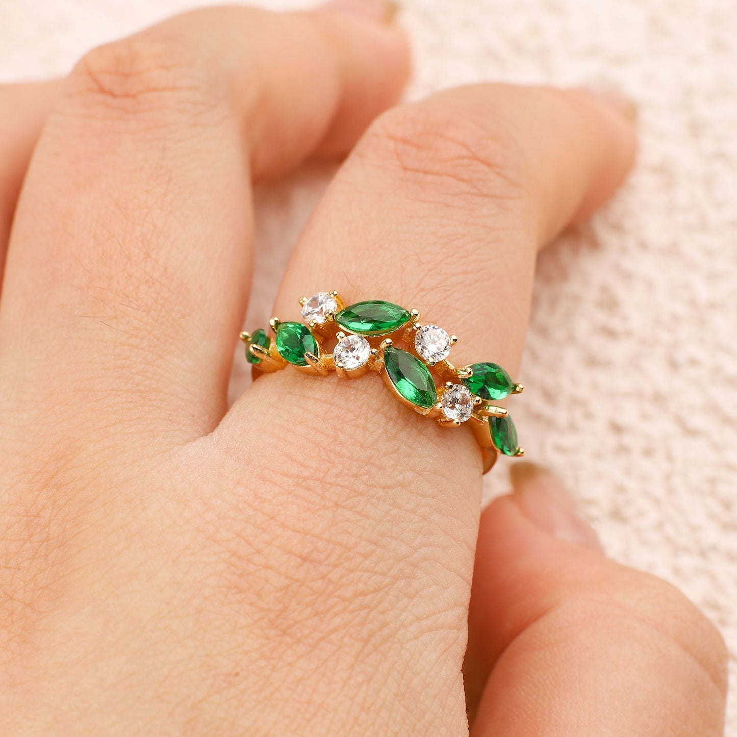 Marquis New Leaf Ring