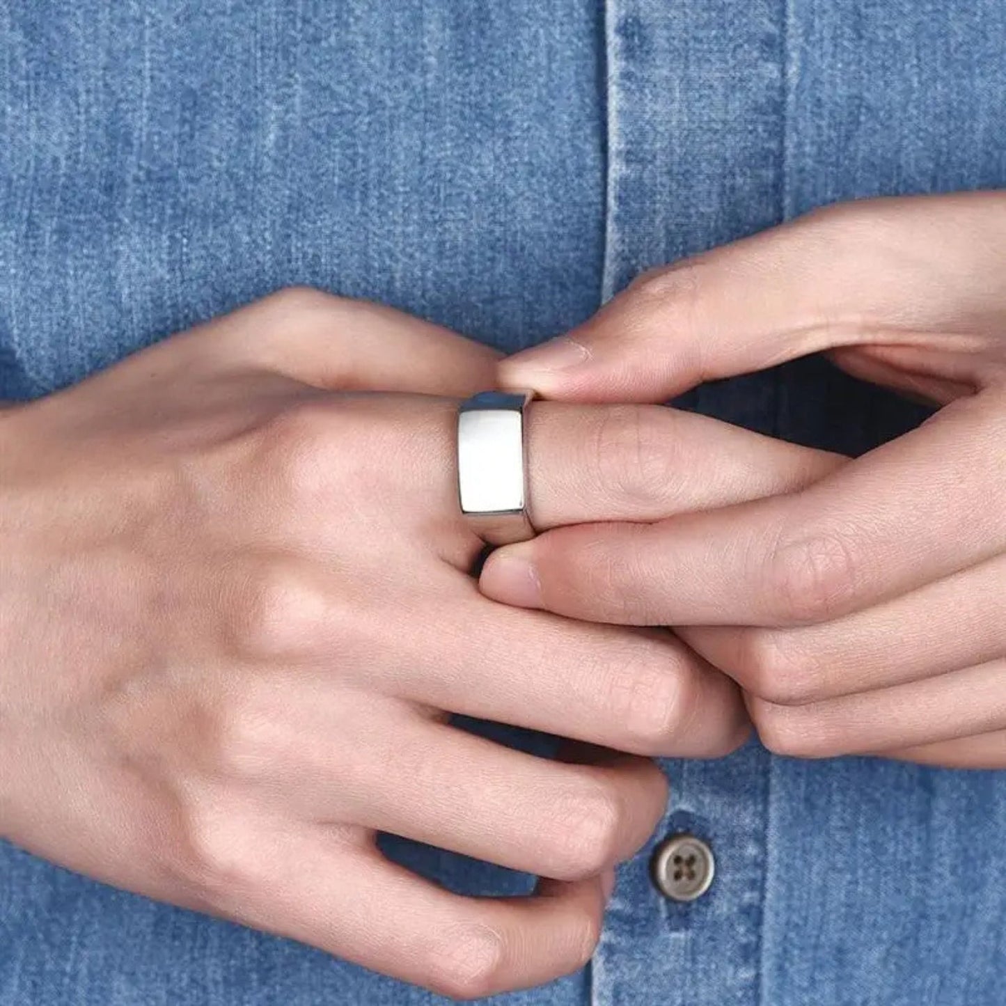 Men's Rectangular Signet Ring