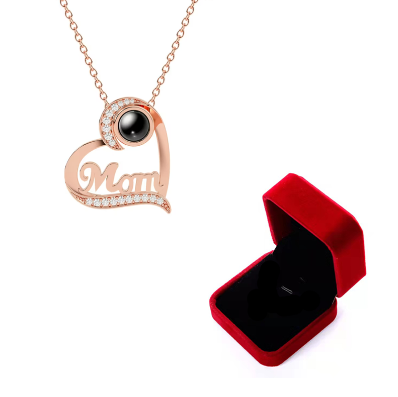 Personalized MOM Photo Projection Necklace