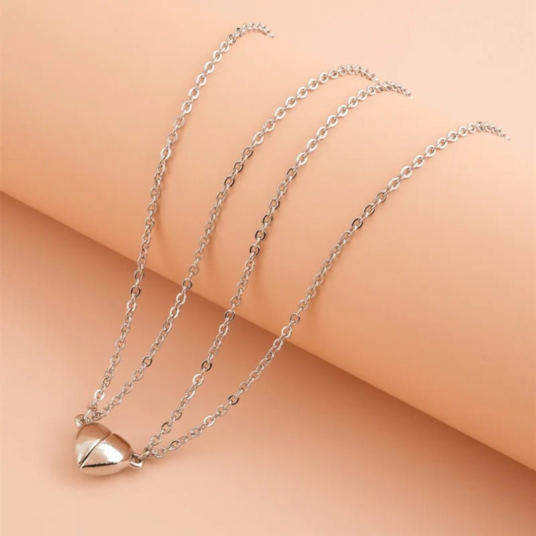 Mother and Daughter Magnetic Mini Heart Necklace