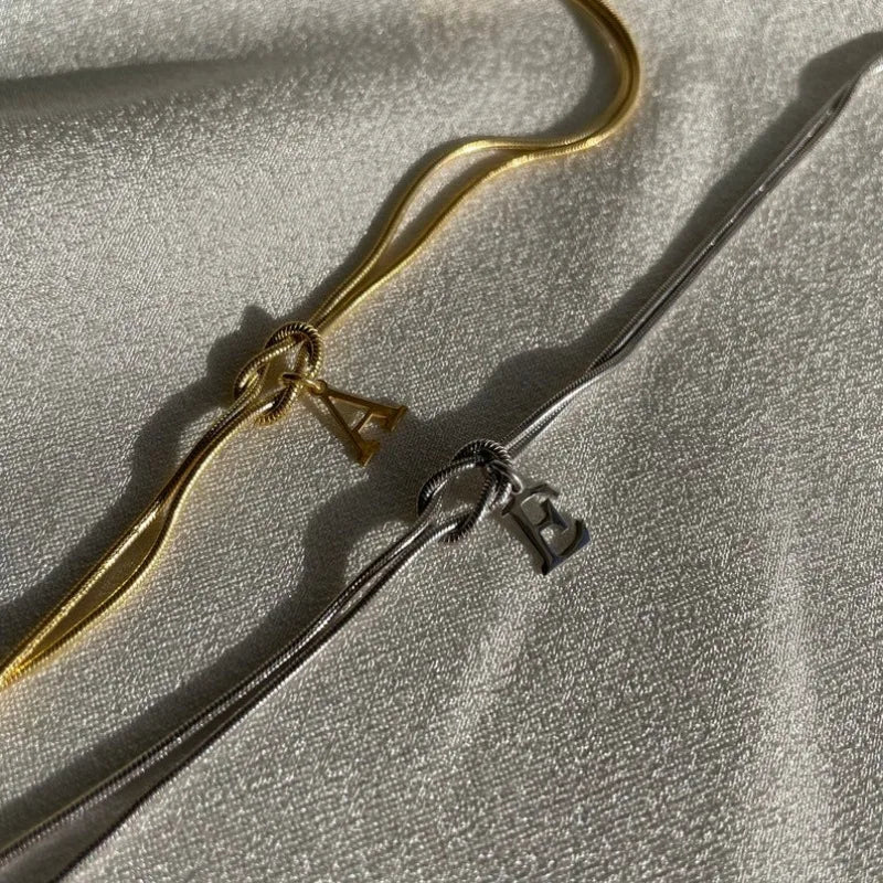 Mother & Daughter Eternal Bond Initial Letter Knot Bracelets